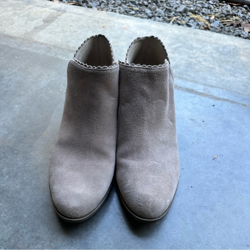 Tan booties size 10